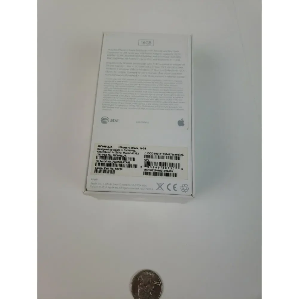 Apple iPhone 4,16GB Black and Silver AT&T (A1332) For Parts